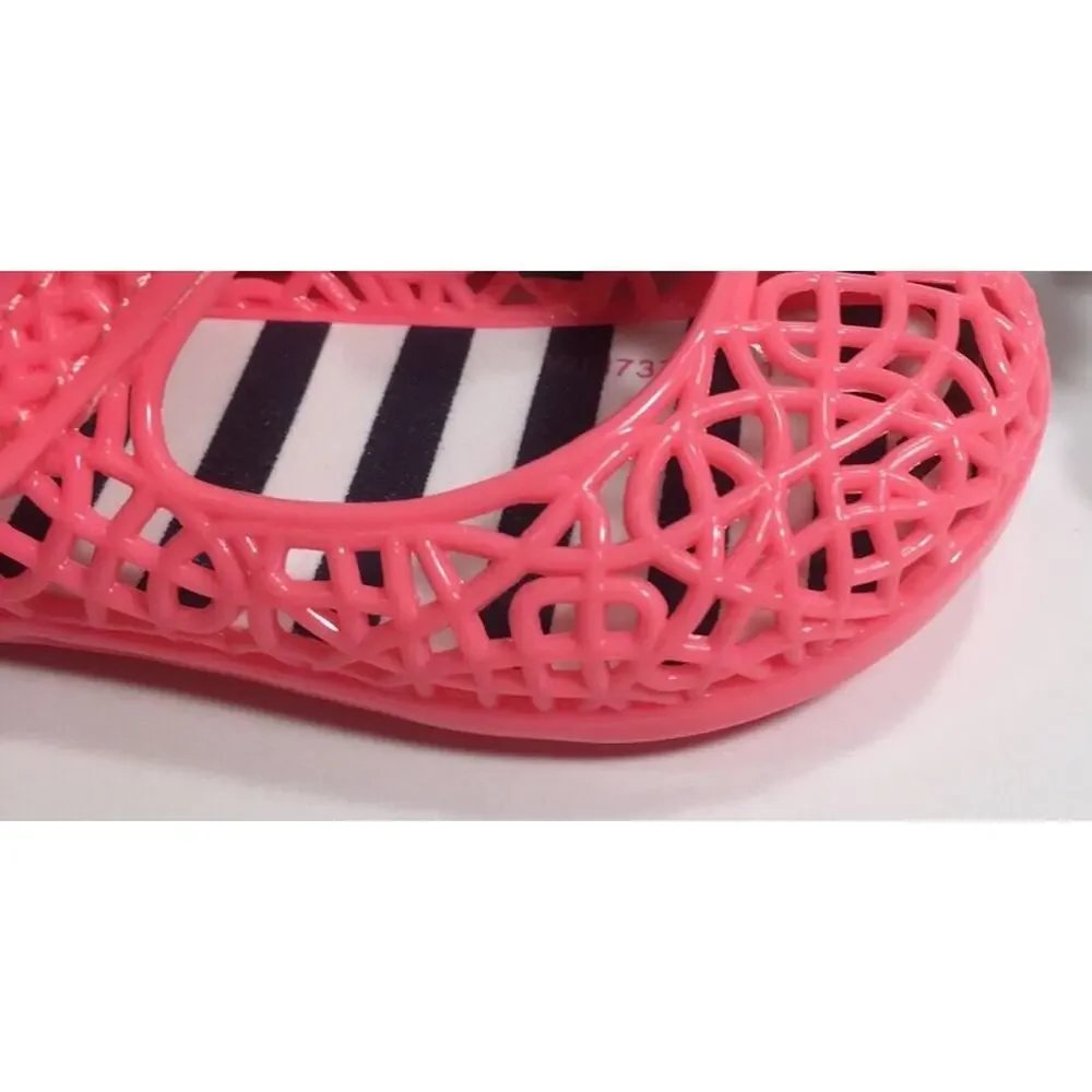 NEW Infant Baby Girls Mary Jane Jelly Sandals Summer Shoes Coral‎ Size 4